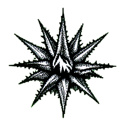 Plante Carnivore (1-bit) — sprite pixel art 256×256