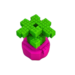 Carnivorous Plant (Voxel) - 256x256 pixel art sprite