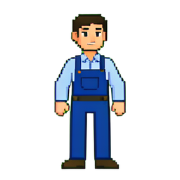 Carpenter — 256×256 pixel art sprite
