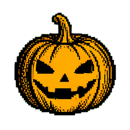 Citrouille sculptée (Sculpture) — sprite pixel art 256×256