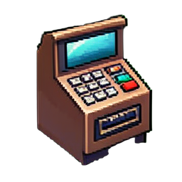 Caixa registradora — sprite pixel art 256×256