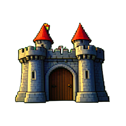 Burgtor — 256×256 Pixel-Art-Sprite