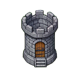 Burgturm (16-Bit) — 256×256 Pixel-Art-Sprite