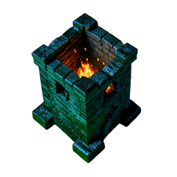 Torre do Castelo (Cinemático) — sprite pixel art 256×256