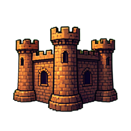 Castle Wall - 256x256 pixel art sprite