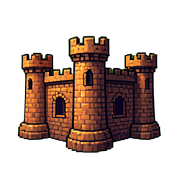 Schlossmauer — 256×256 Pixel-Art-Sprite
