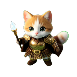 Cat Girl Adventurer (HD-2D) - 256x256 pixel art sprite