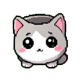 Katzklo — 256×256 Pixel-Art-Sprite
