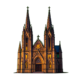Kathedrale — 256×256 Pixel-Art-Sprite