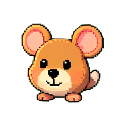 Juguete de ratón de menta — sprite pixel art 256×256