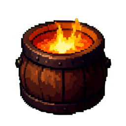 Caldeirão grande — sprite pixel art 256×256