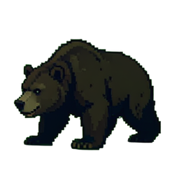 Ours Alpha de la grotte — sprite pixel art 256×256