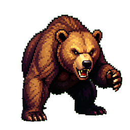 Ours de la Grotte — sprite pixel art 256×256