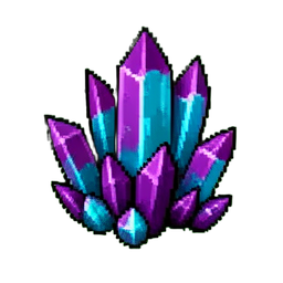 Cave Crystal (16-Bit) - 256x256 pixel art sprite