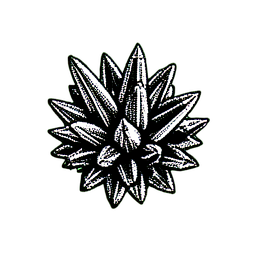 Cave Crystal (1-Bit) - 256x256 pixel art sprite