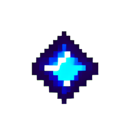Cave Crystal (Low-Res) - 256x256 pixel art sprite
