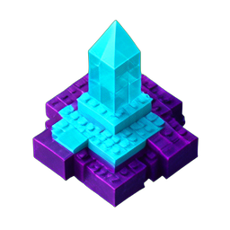 Cave Crystal (Voxel) - 256x256 pixel art sprite