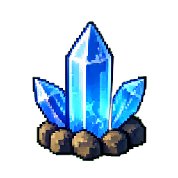 洞穴水晶 — 256×256 像素游戏素材