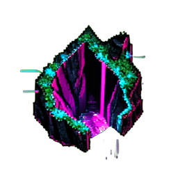 Cave Dark (Cyberpunk) - 256x256 pixel art sprite