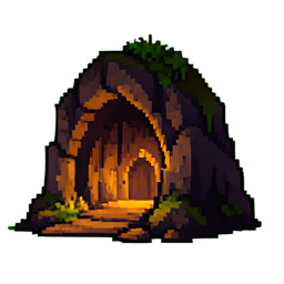 Cave Dwelling - 256x256 pixel art sprite