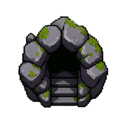 Cave Entrance (16-Bit) - 256x256 pixel art sprite