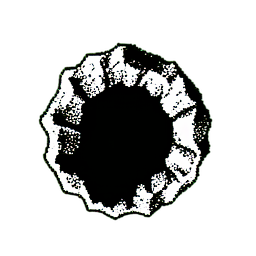 Cave Entrance (1-Bit) - 256x256 pixel art sprite