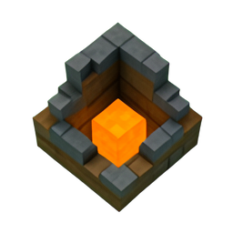 Entrada de Cueva (Voxel) — sprite pixel art 256×256