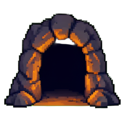 Cave Entrance - 256x256 pixel art sprite
