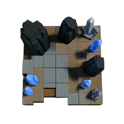 Cave Floor (Voxel) - 256x256 pixel art sprite