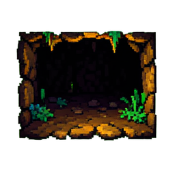 Chão da caverna — sprite pixel art 256×256