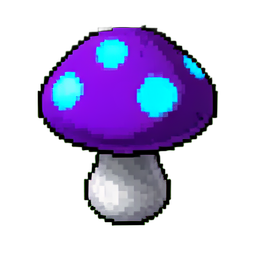 Cave Mushroom (16-Bit) - 256x256 pixel art sprite