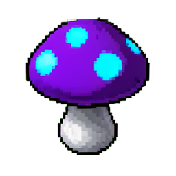 Cave Mushroom (16-Bit) — 256×256 pixel art sprite