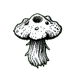 洞窟のキノコ (1-Bit) — 256×256 ピクセルアートスプライト