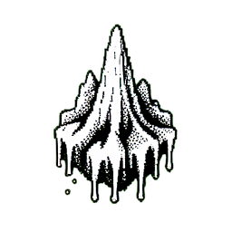 Cave Wet (1-Bit) - 256x256 pixel art sprite