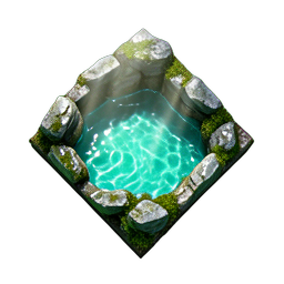 Cave Wet (HD-2D) - 256x256 pixel art sprite