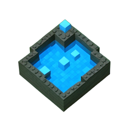 Grotte Humide (Voxel) — sprite pixel art 256×256