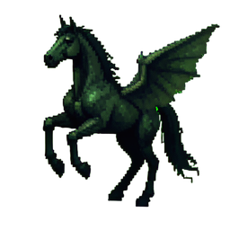 Pegaso Celestial (Cinemático) — sprite pixel art 256×256