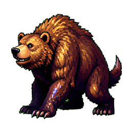 War Bear Celestial (Cinemático) — sprite pixel art 256×256