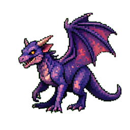 Wyvern Celestial (Cinemático) — sprite pixel art 256×256