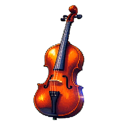 Violín — sprite pixel art 256×256