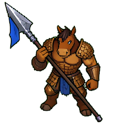 Centaur Warrior (16-Bit) - 256x256 pixel art sprite