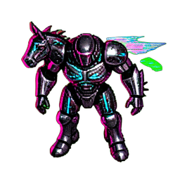Guerrero Centauro (Cyberpunk) — sprite pixel art 256×256