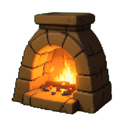 Câmara de forno cerâmico — sprite pixel art 256×256