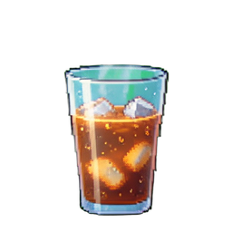 Té de chai humeante — sprite pixel art 256×256