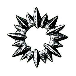 Chakram (1-Bit) — 256×256 Pixel-Art-Sprite