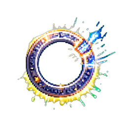 Lanzamiento de chakram — sprite pixel art 256×256