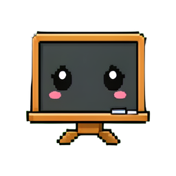 Goma de pizarra de madera — sprite pixel art 256×256