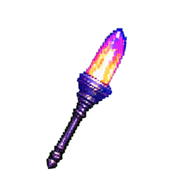 Bâton d'entropie du chaos — sprite pixel art 256×256