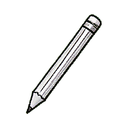 木炭画棒 — 256×256 像素游戏素材