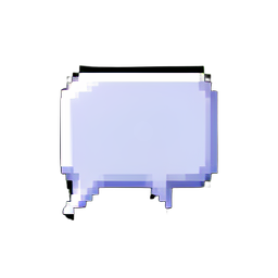 チャットバブルアイコン — 256×256 ピクセルアートスプライト